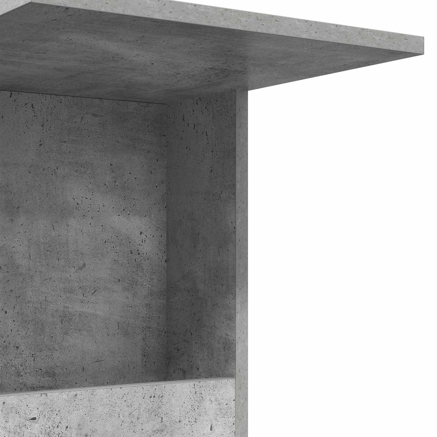 Tavolo laterale con ruota Grigio cemento 40 x 35 x 60 cm | homemem39