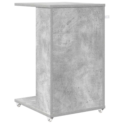 Tavolo laterale con ruota Grigio cemento 40 x 35 x 60 cm | homemem39