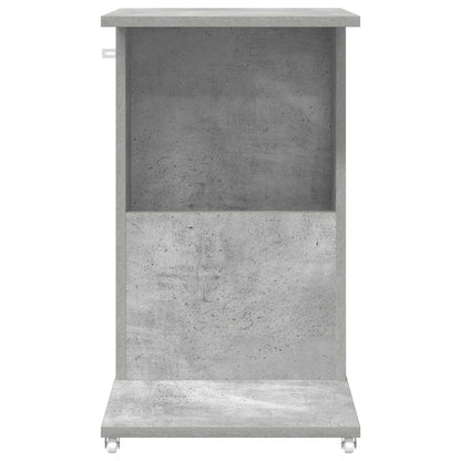 Tavolo laterale con ruota Grigio cemento 40 x 35 x 60 cm | homemem39