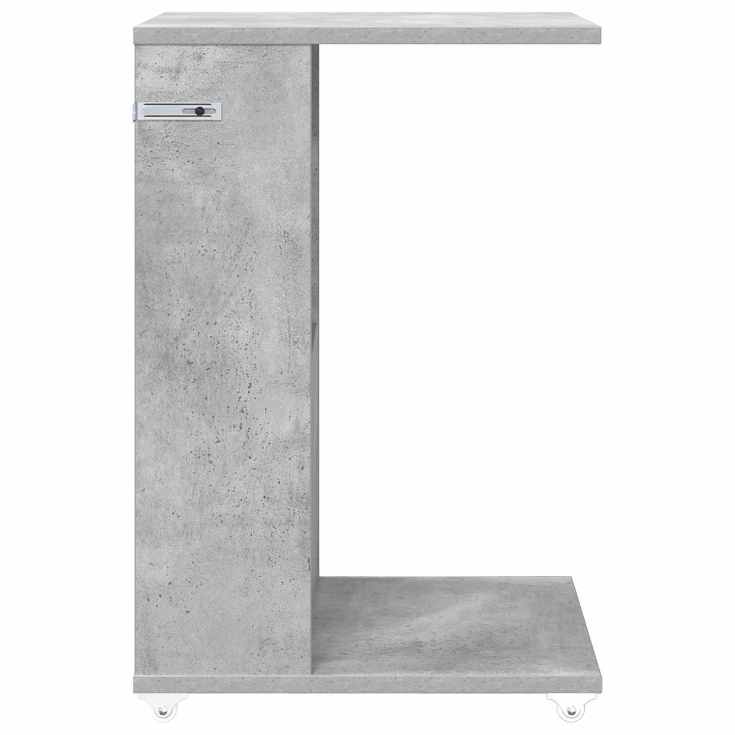 Tavolo laterale con ruota Grigio cemento 40 x 35 x 60 cm | homemem39