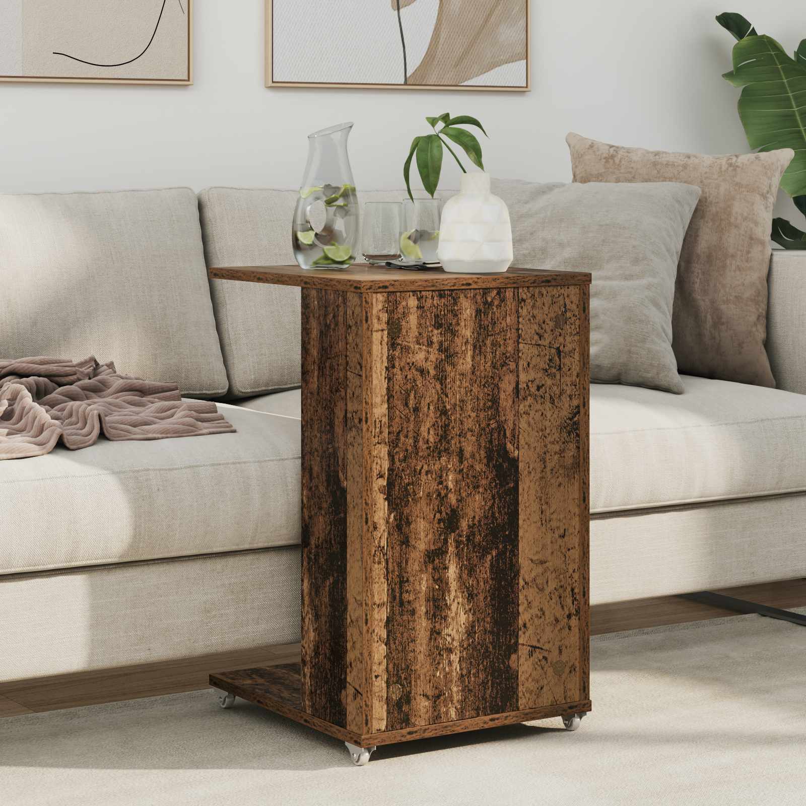 Tavolo laterale Legno vecchio 40 x 35 x 60 cm Legno multistrato | homemem39