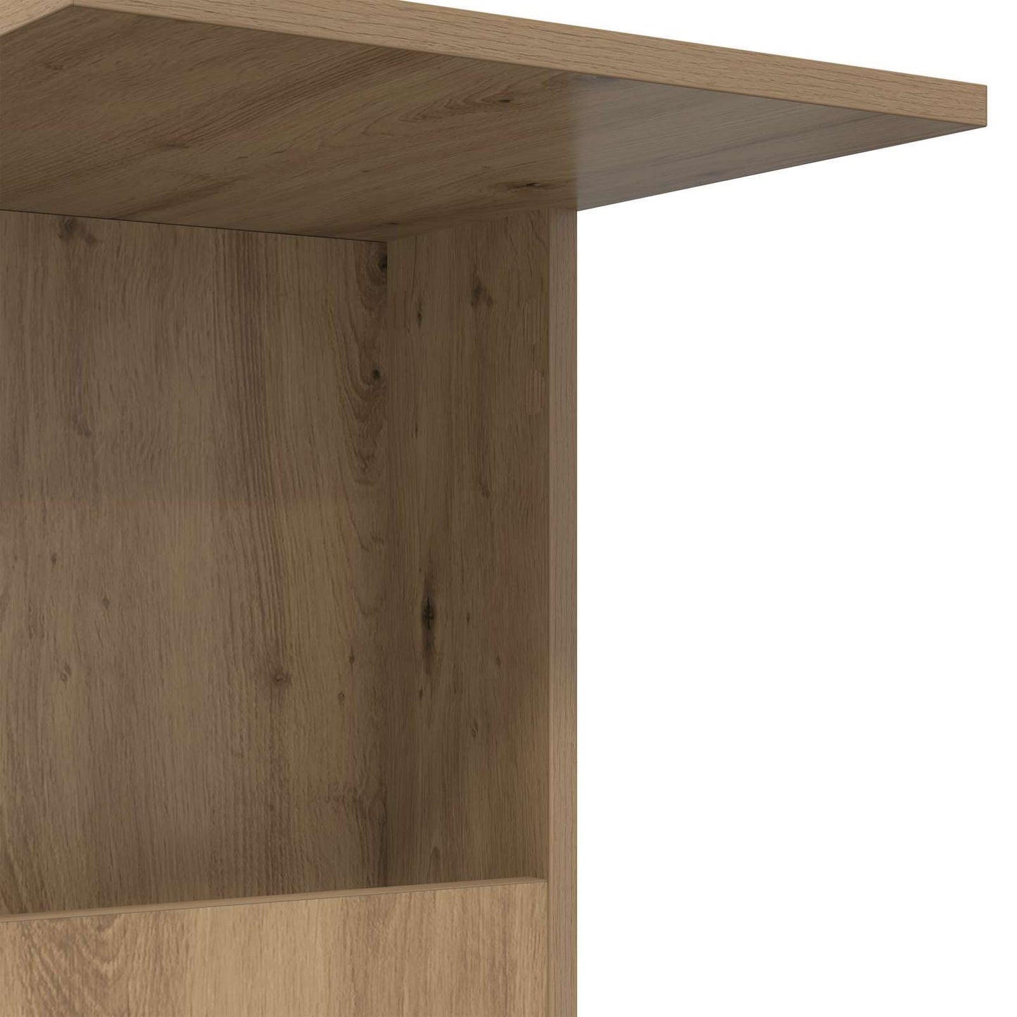 Tavolo laterale con ruota Rovere artigianale 40 x 35 x 60 cm | homemem39