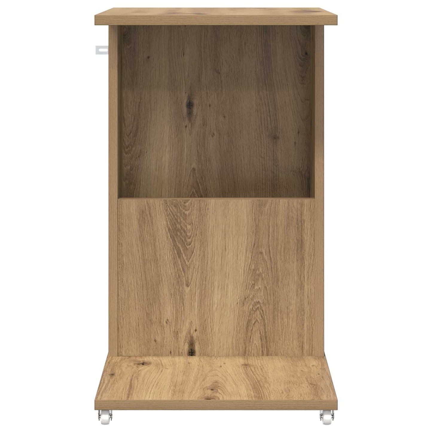 Tavolo laterale con ruota Rovere artigianale 40 x 35 x 60 cm | homemem39