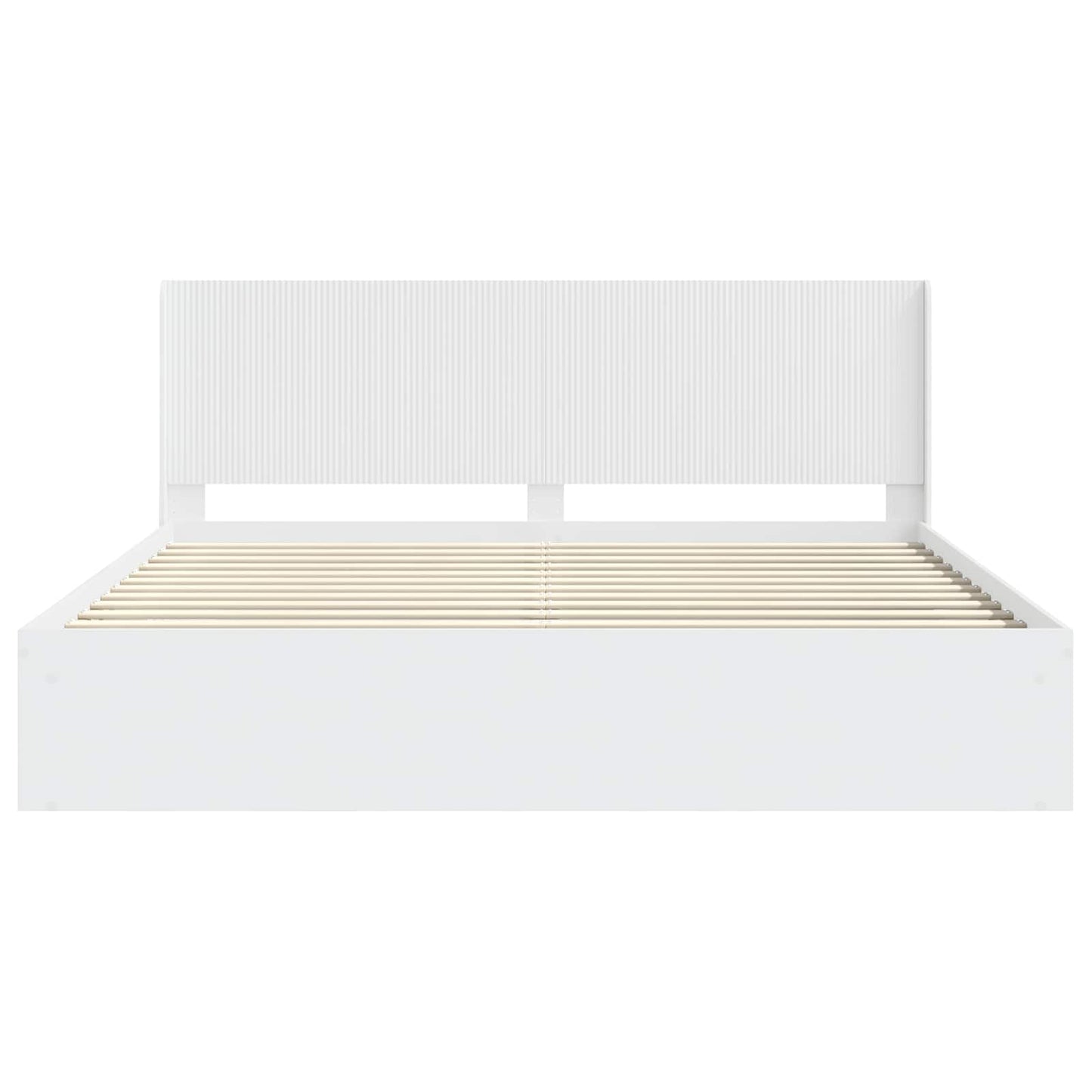 Struttura del letto con stoccaggio e testata Bianco | homemem39