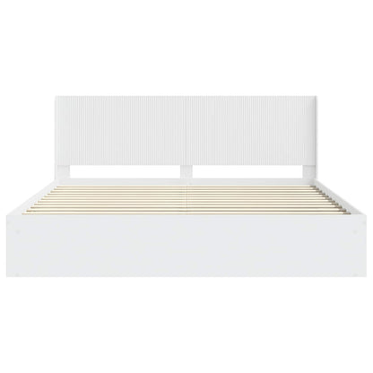 Struttura del letto con stoccaggio e testata Bianco | homemem39