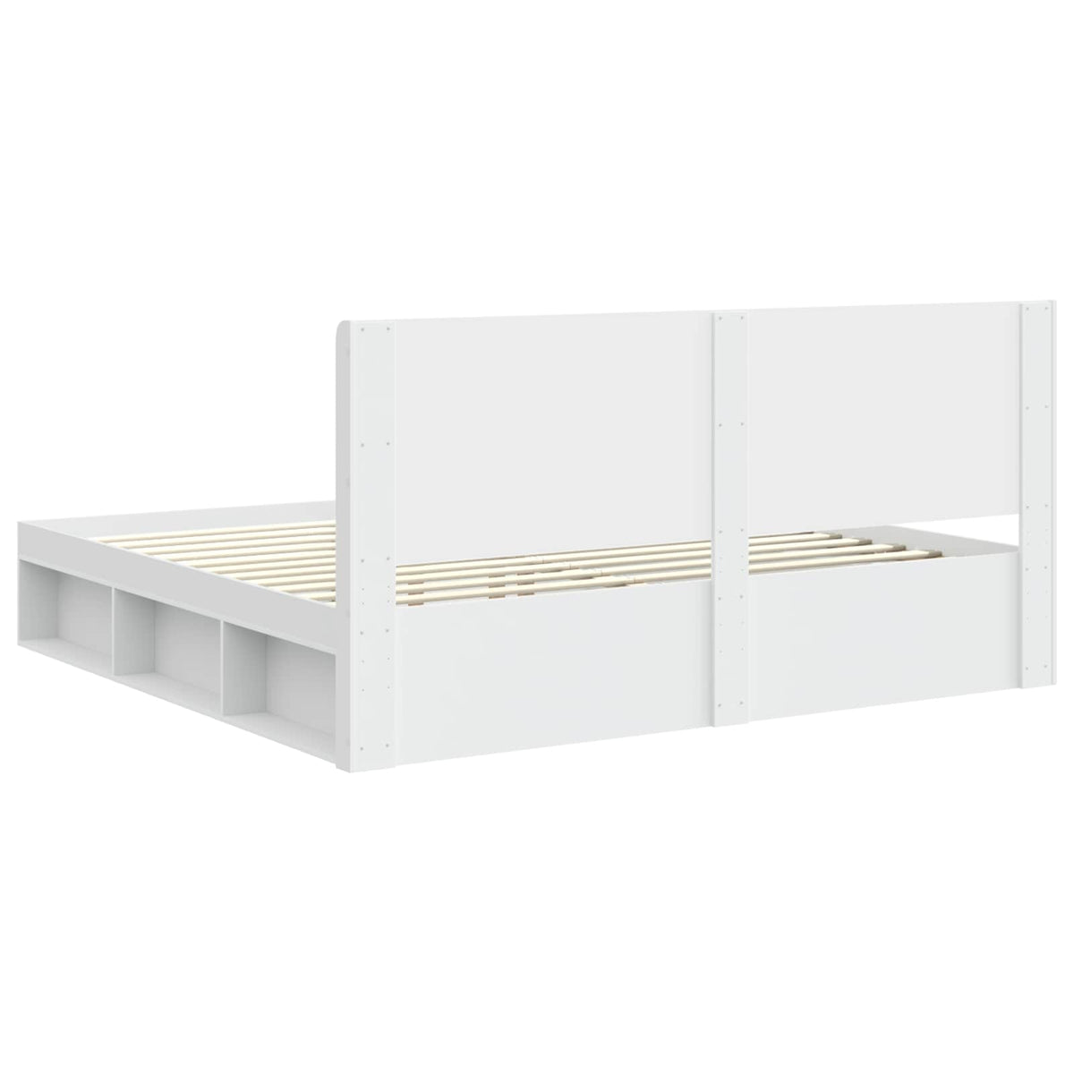Struttura del letto con stoccaggio e testata 2 pz
