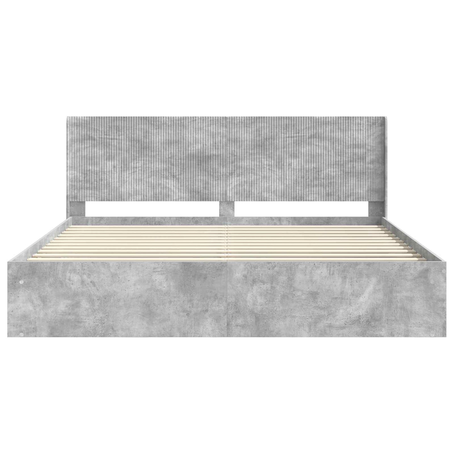 Struttura del letto con stoccaggio e testata Grigio Cemento | homemem39