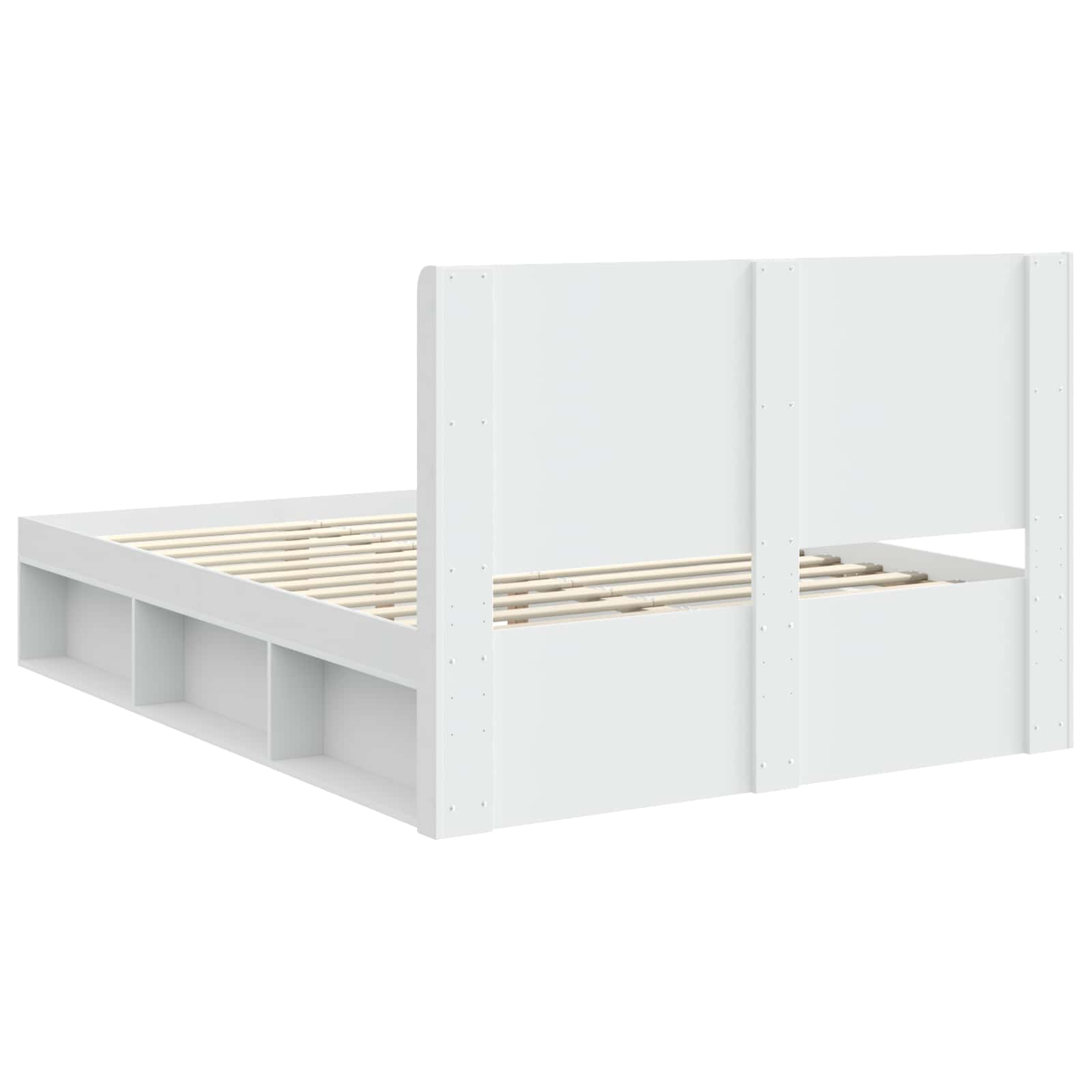 Struttura del letto con stoccaggio e testata 2 pz | homemem39