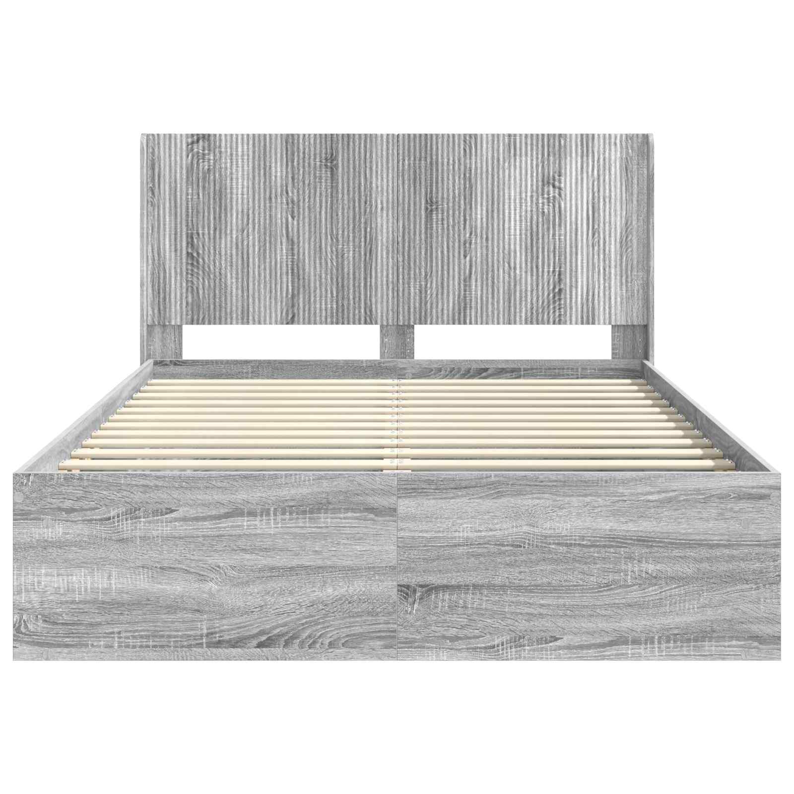 Struttura del letto con stoccaggio e testata 3 pcs | homemem39