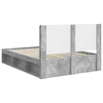 Struttura del letto con stoccaggio e testata Grigio Cemento | homemem39