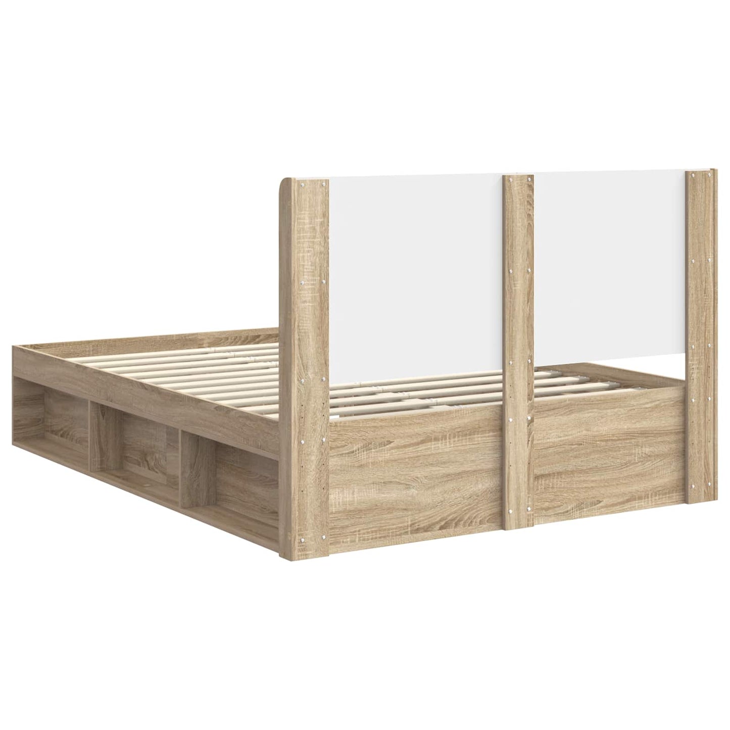 Struttura del letto con stoccaggio e testata 2 pz | homemem39