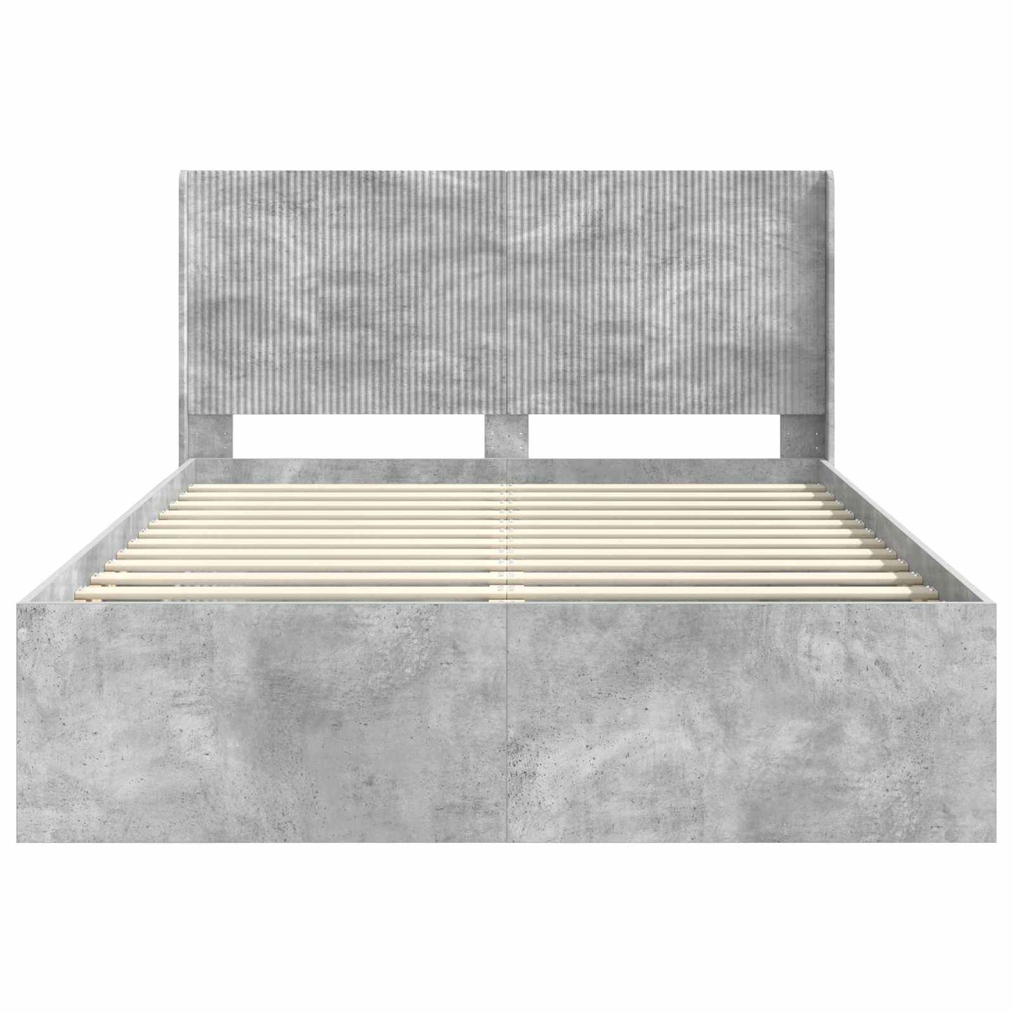 Struttura del letto con stoccaggio e testata Grigio Cemento | homemem39