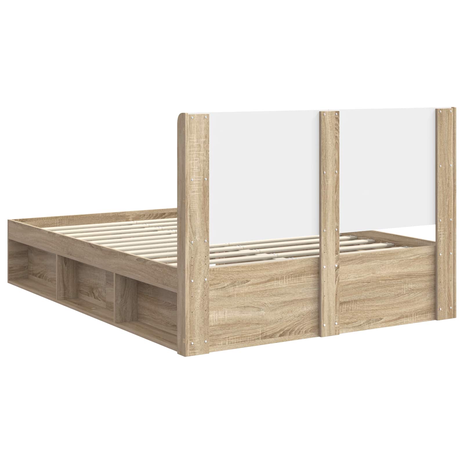 Struttura del letto con stoccaggio e testata 2 pz | homemem39