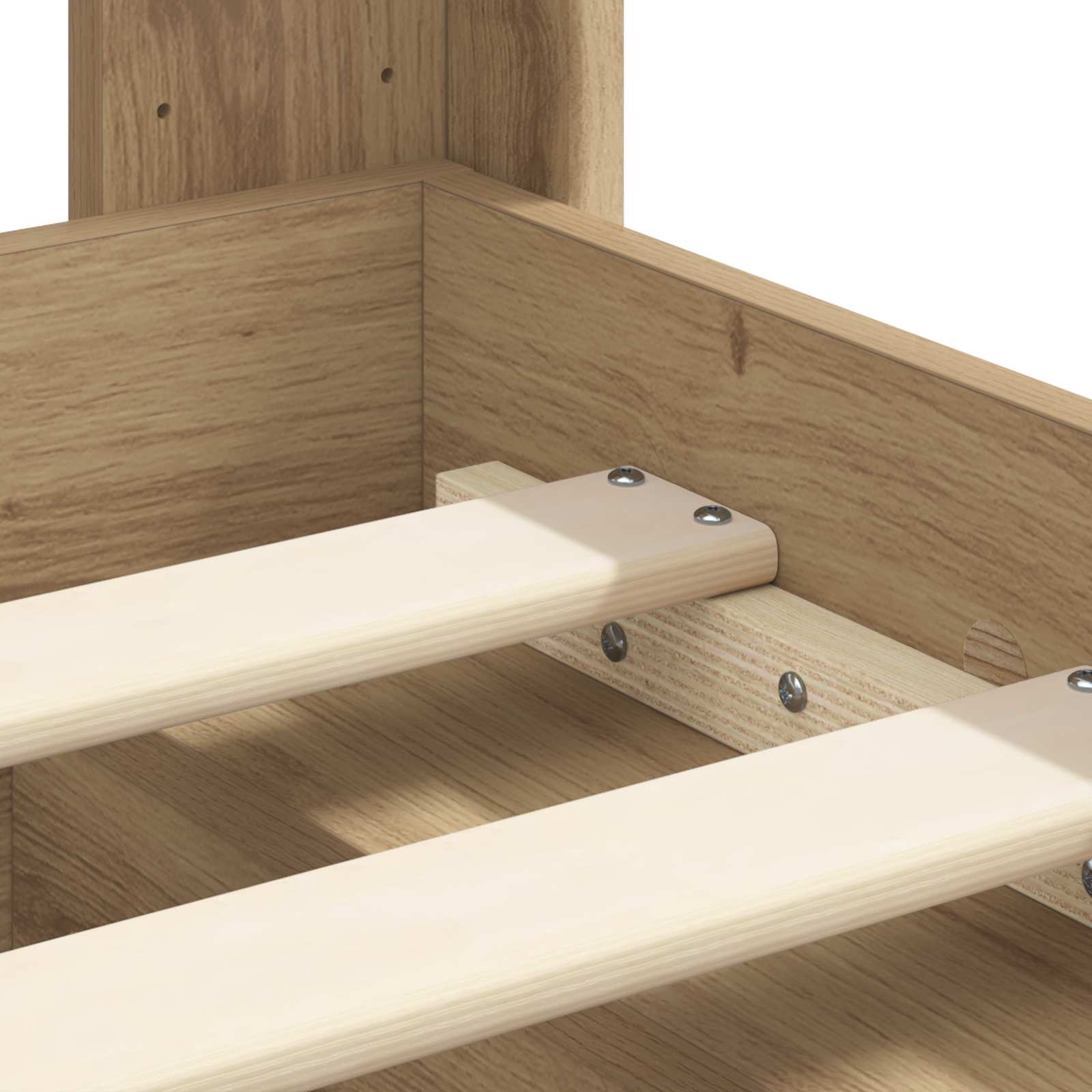 Struttura del letto con stoccaggio e testata 2 pz | homemem39