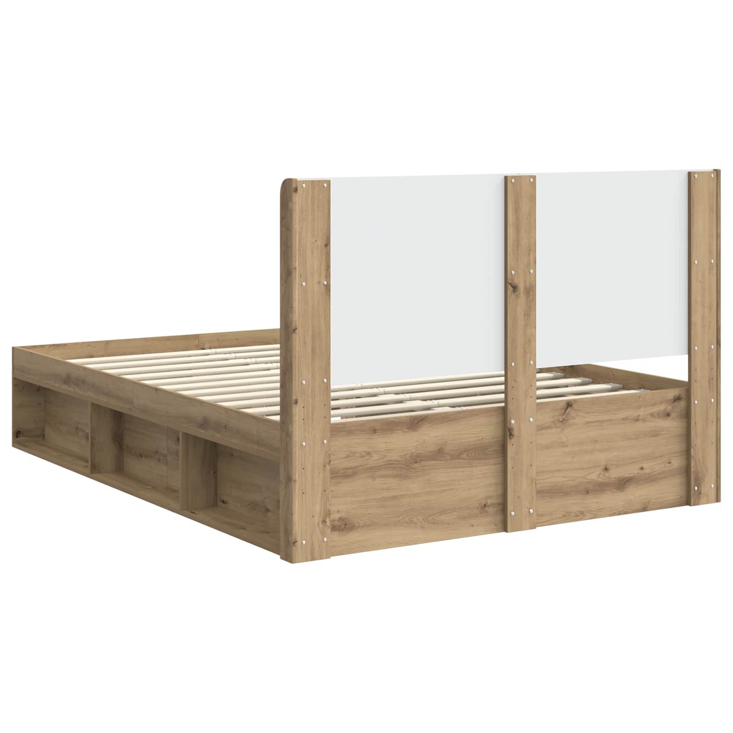 Struttura del letto con stoccaggio e testata 2 pz | homemem39