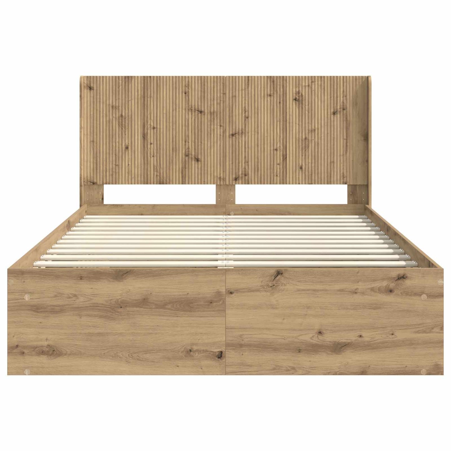 Struttura del letto con stoccaggio e testata 2 pz | homemem39