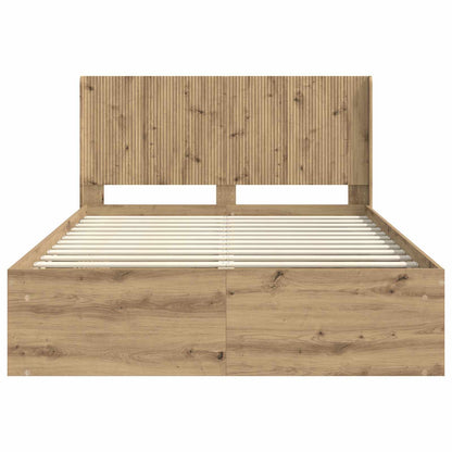 Struttura del letto con stoccaggio e testata Rovere Artigianale | homemem39