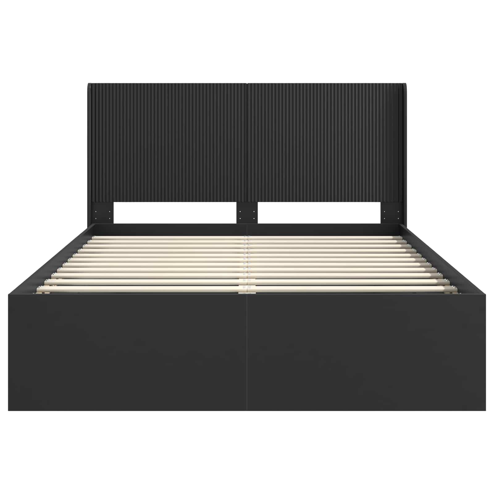 Struttura del letto con stoccaggio e testata Nero 120 x 190 cm | homemem39