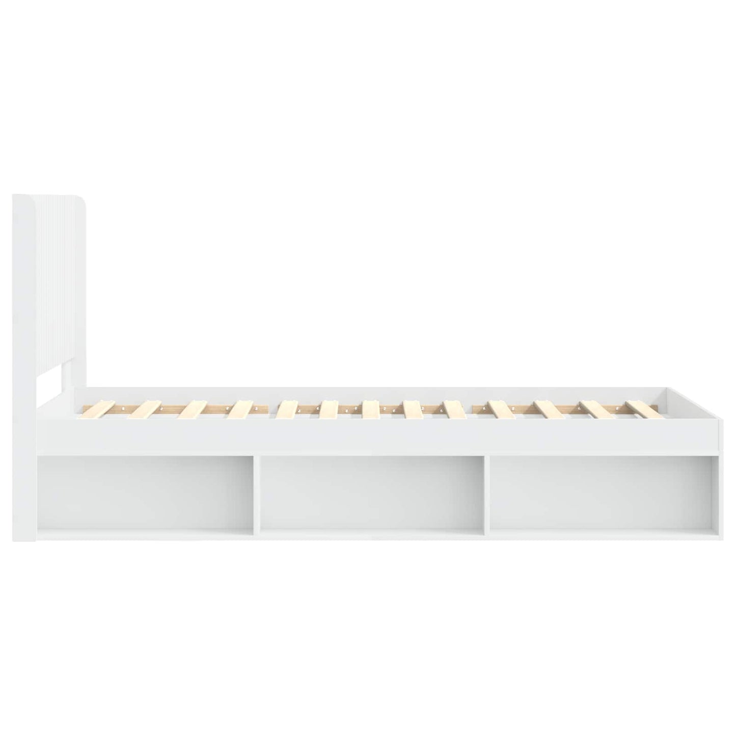 Struttura del letto con stoccaggio e testata Bianco | homemem39