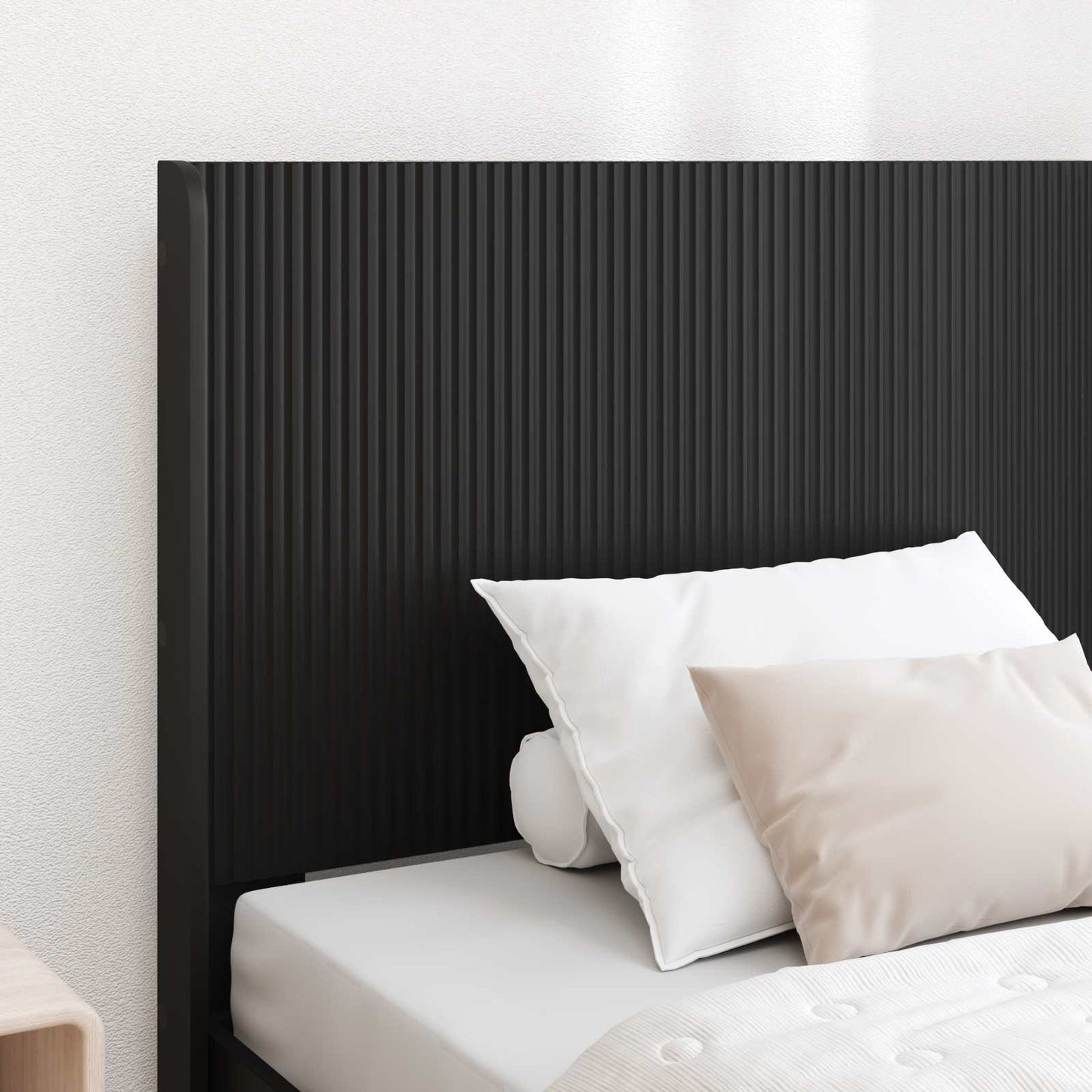 Struttura del letto con stoccaggio e testata Nero 100 x 200 cm | homemem39