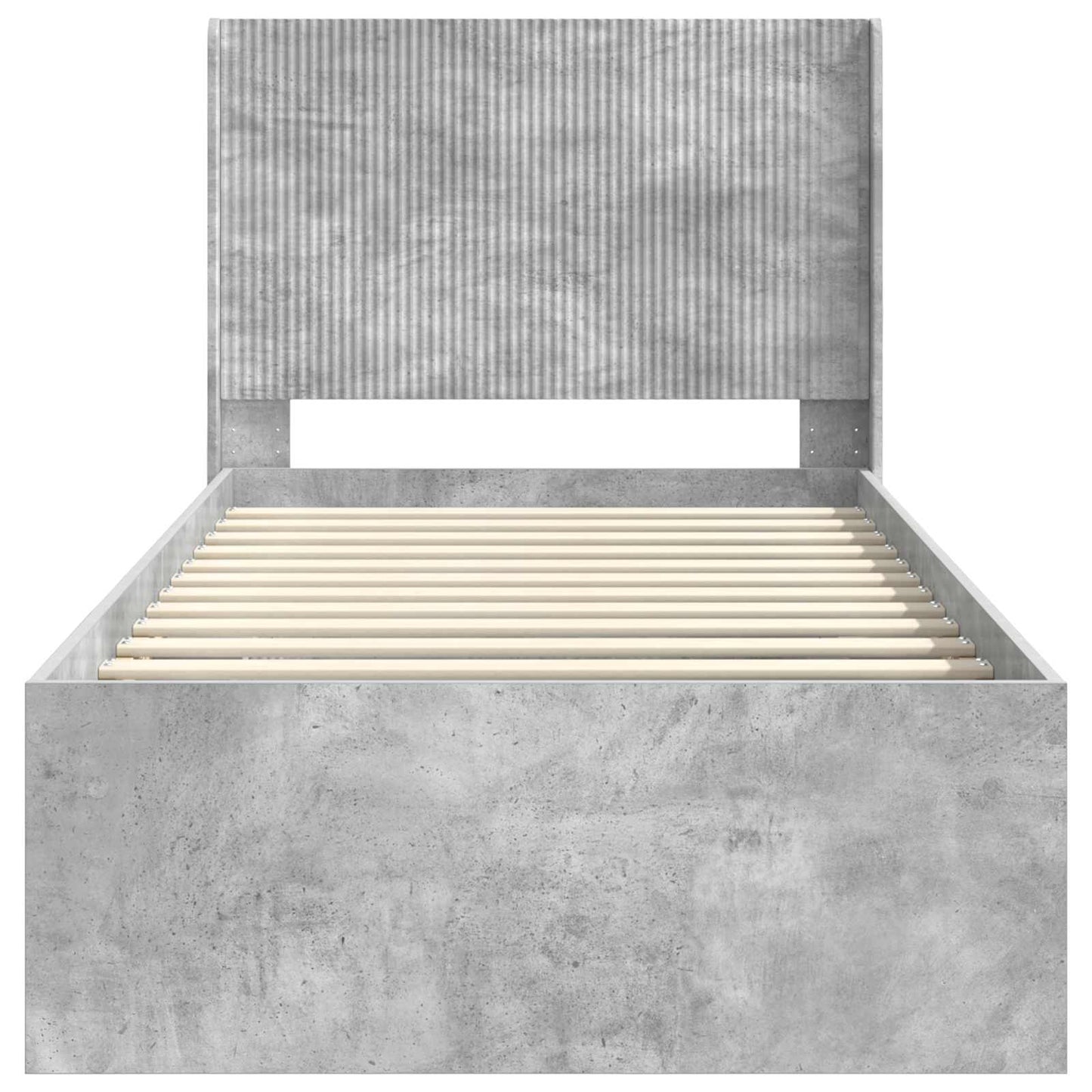 Struttura del letto con stoccaggio e testata Grigio Cemento | homemem39