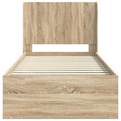 Struttura del letto con stoccaggio e testata 2 pz | homemem39