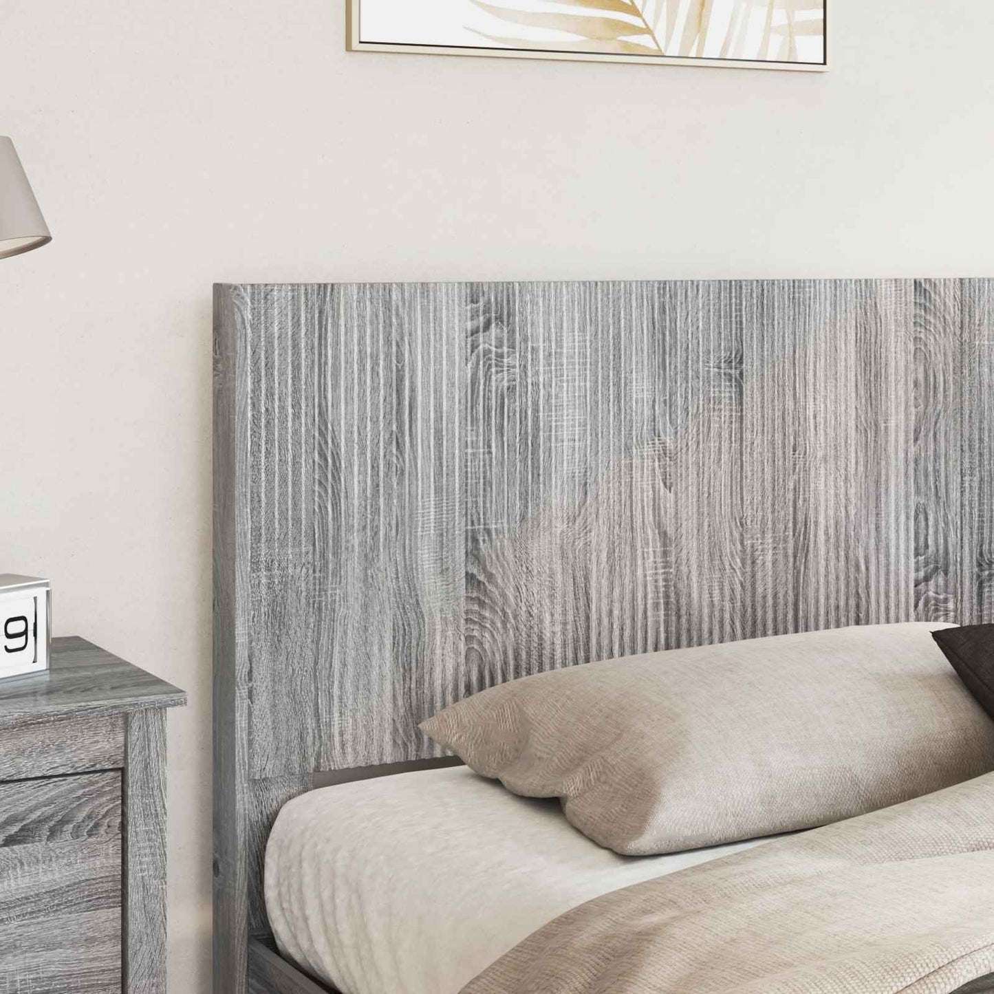 Struttura del letto con stoccaggio e testata Grigio Sonoma | homemem39