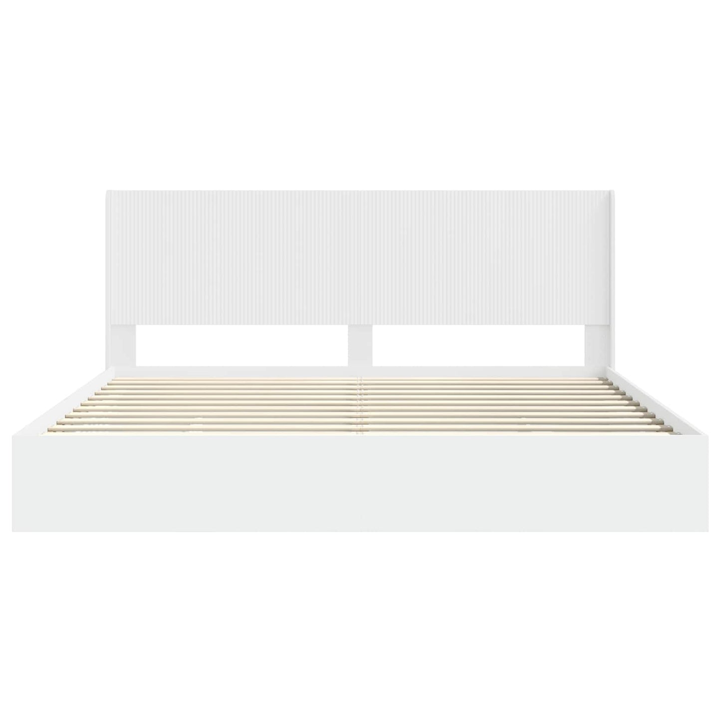 Struttura del letto con stoccaggio e testata Bianco | homemem39