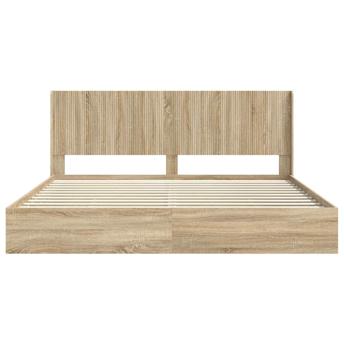 Struttura del letto con stoccaggio e testata Rovere Sonoma | homemem39