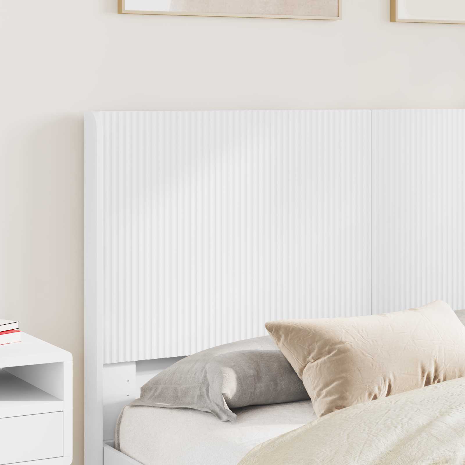 Struttura del letto con stoccaggio e testata Bianco | homemem39