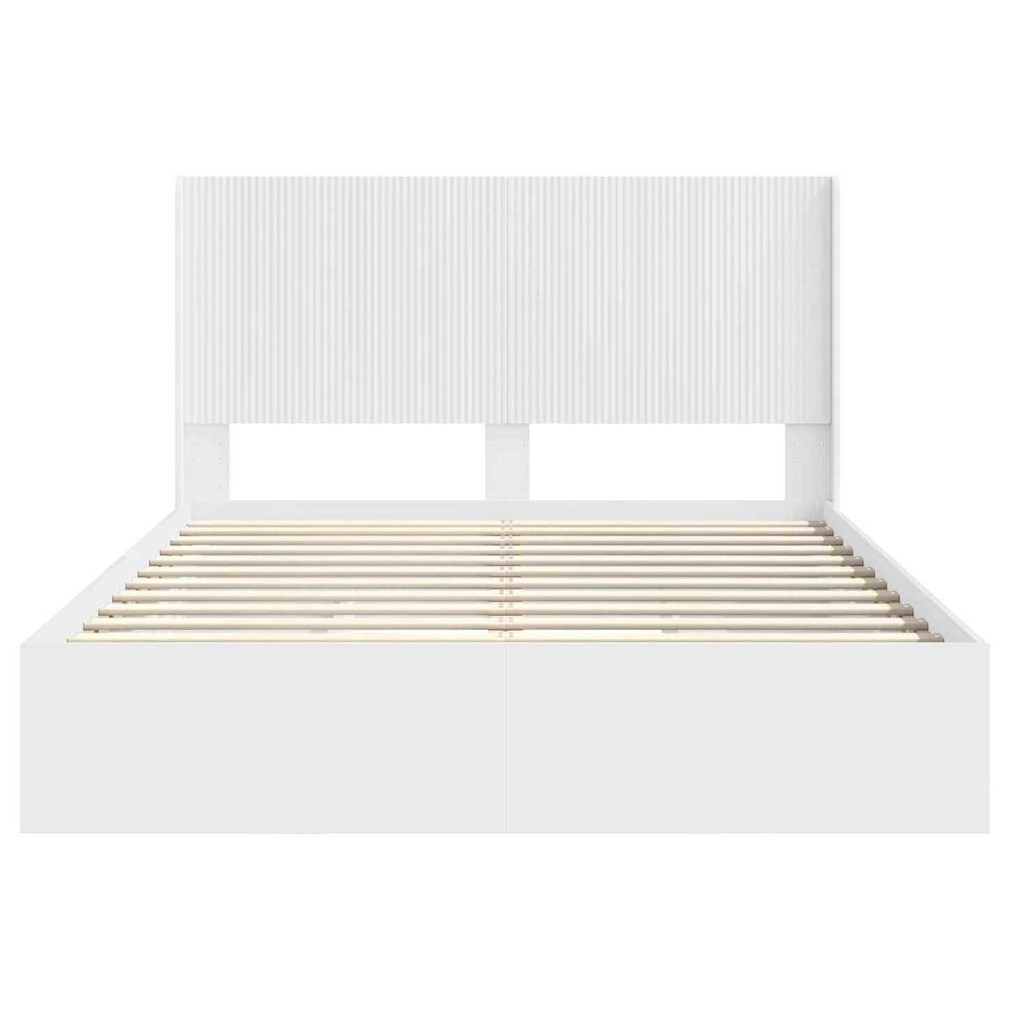Struttura del letto con stoccaggio e testata Bianco | homemem39