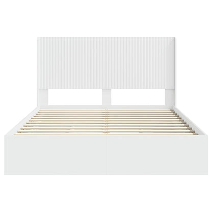Struttura del letto con stoccaggio e testata 2 pz | homemem39