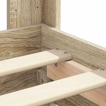 Struttura del letto con stoccaggio e testata 2 pz | homemem39