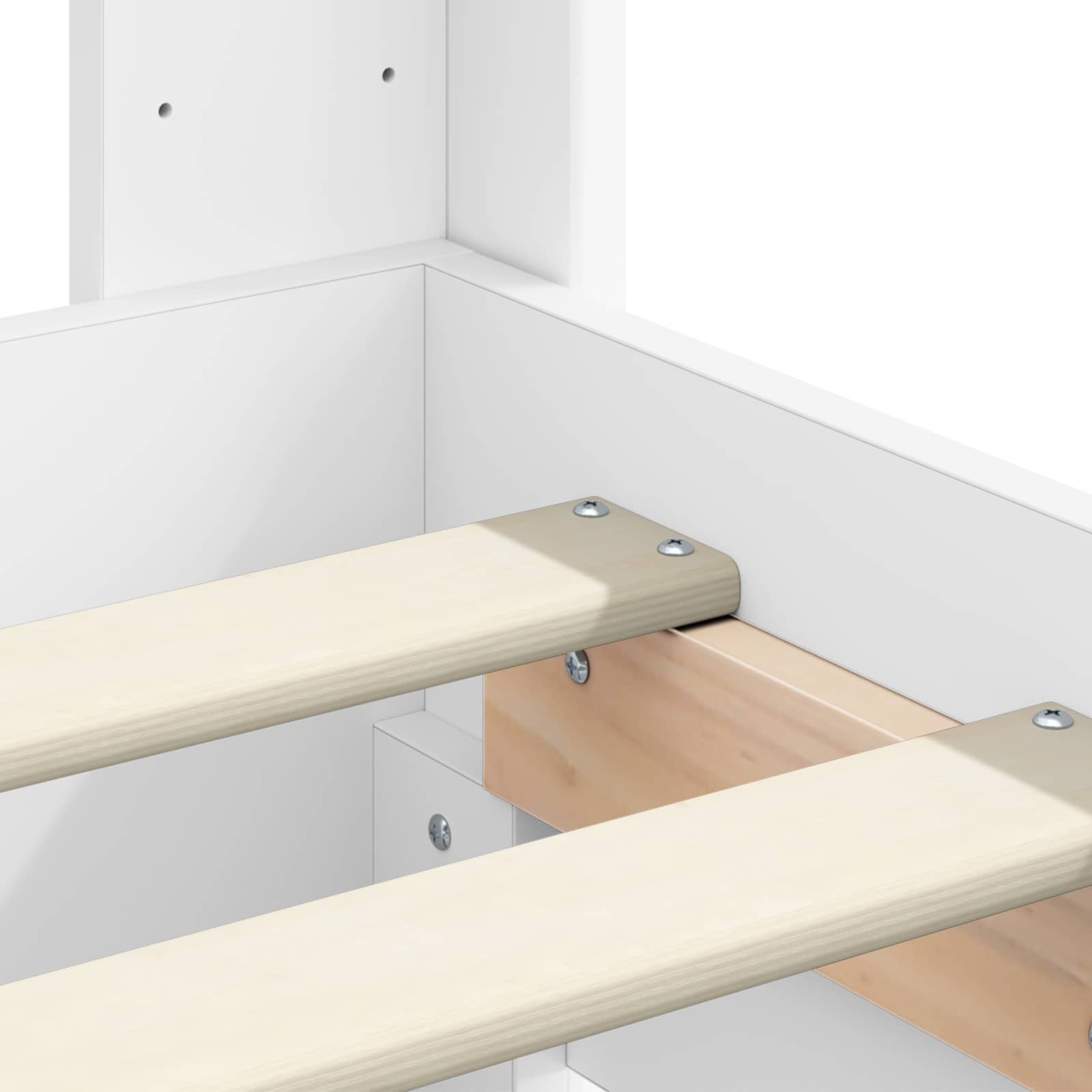 Struttura del letto con stoccaggio e testata 2 pz | homemem39