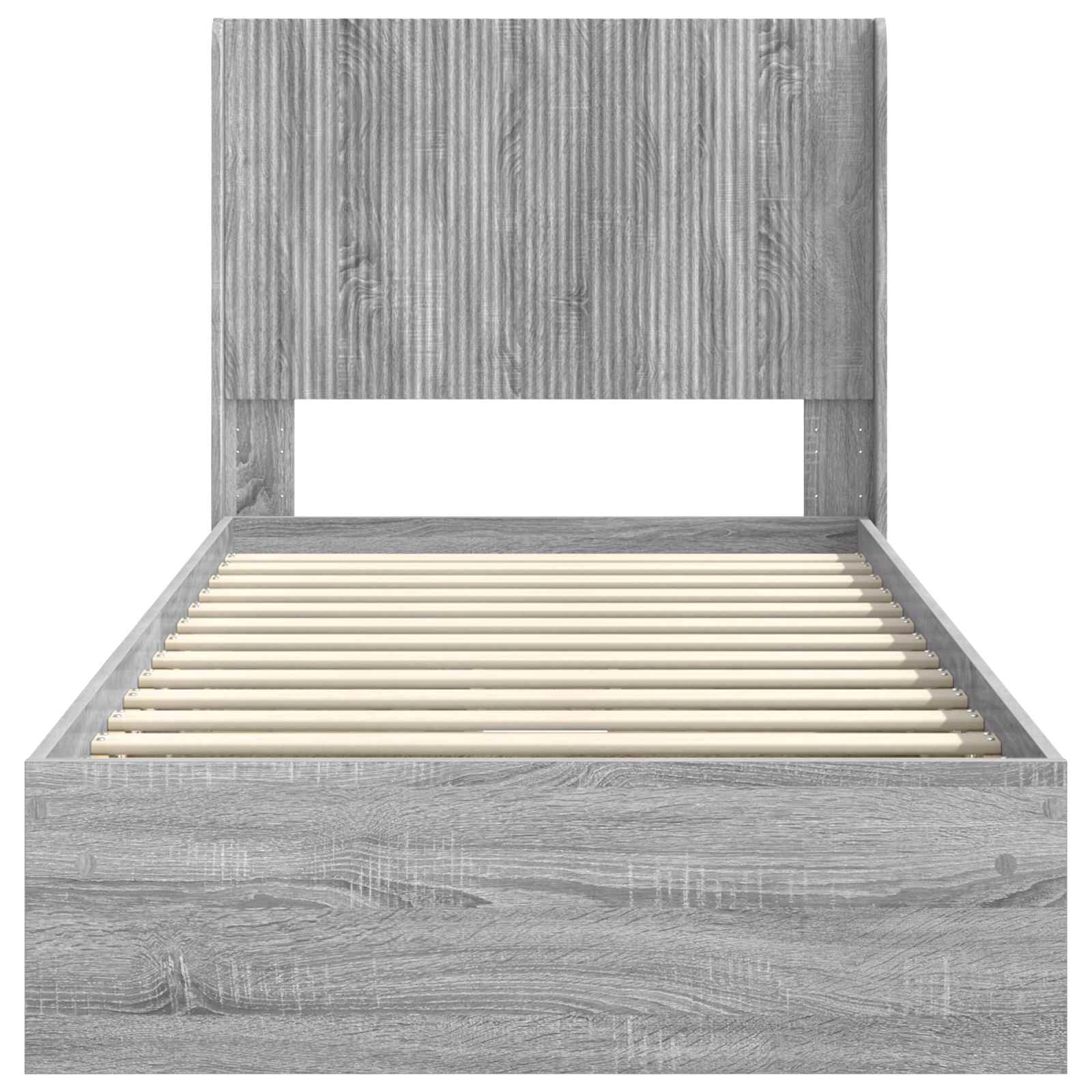 Struttura del letto con stoccaggio e testata 2 pz | homemem39
