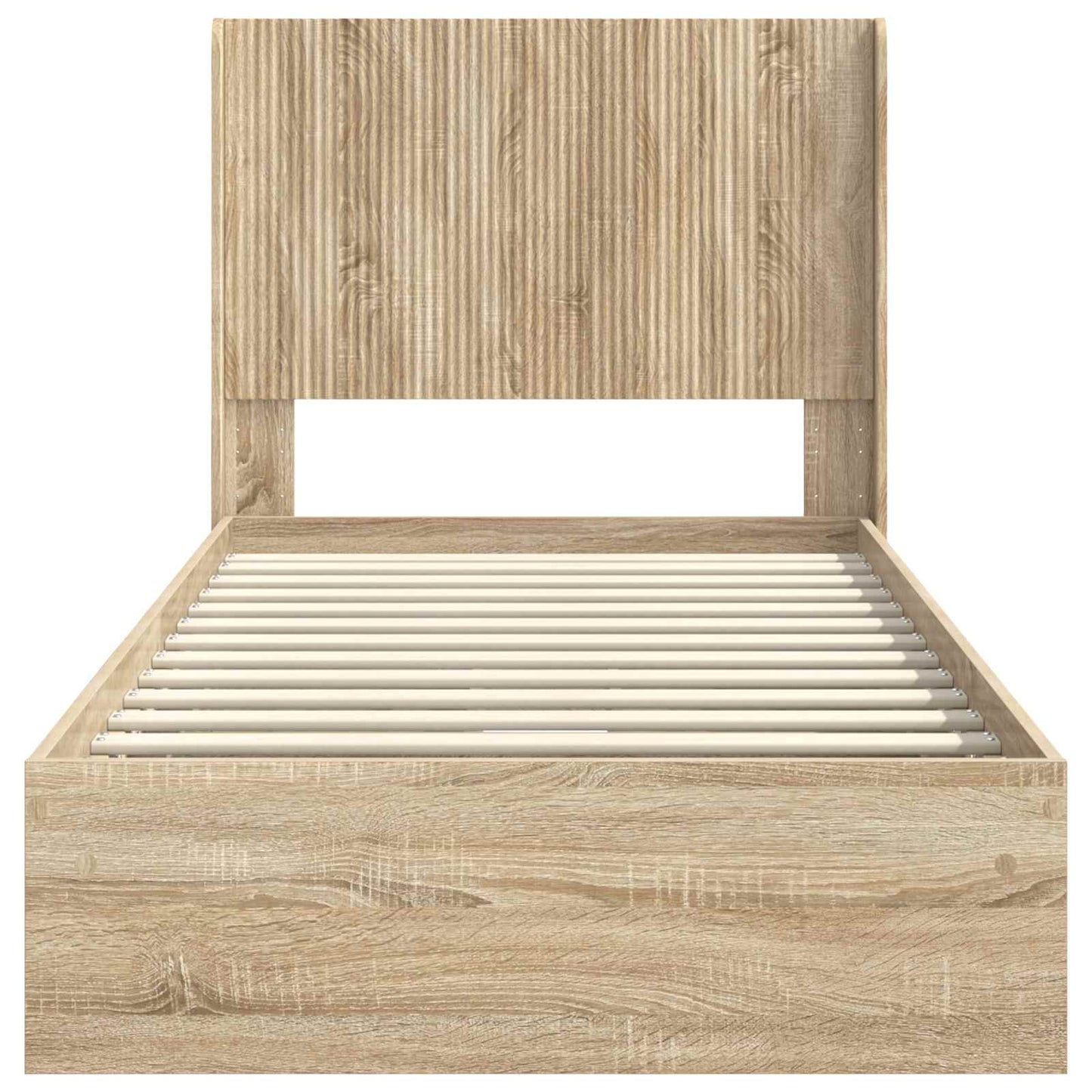 Struttura del letto con stoccaggio e testata Rovere Sonoma | homemem39