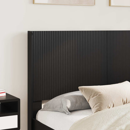 Struttura del letto con stoccaggio e testata Nero 135 x 190 cm | homemem39