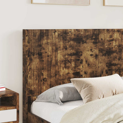 Struttura del letto con stoccaggio e testata Rovere Fumo