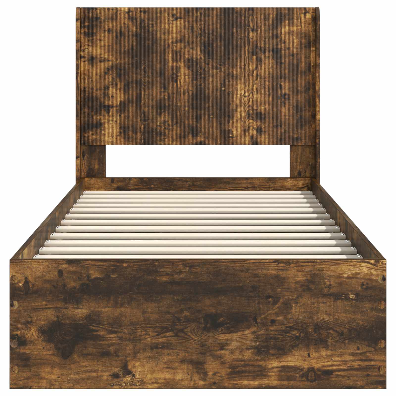 Struttura del letto con stoccaggio e testata Rovere Fumo | homemem39