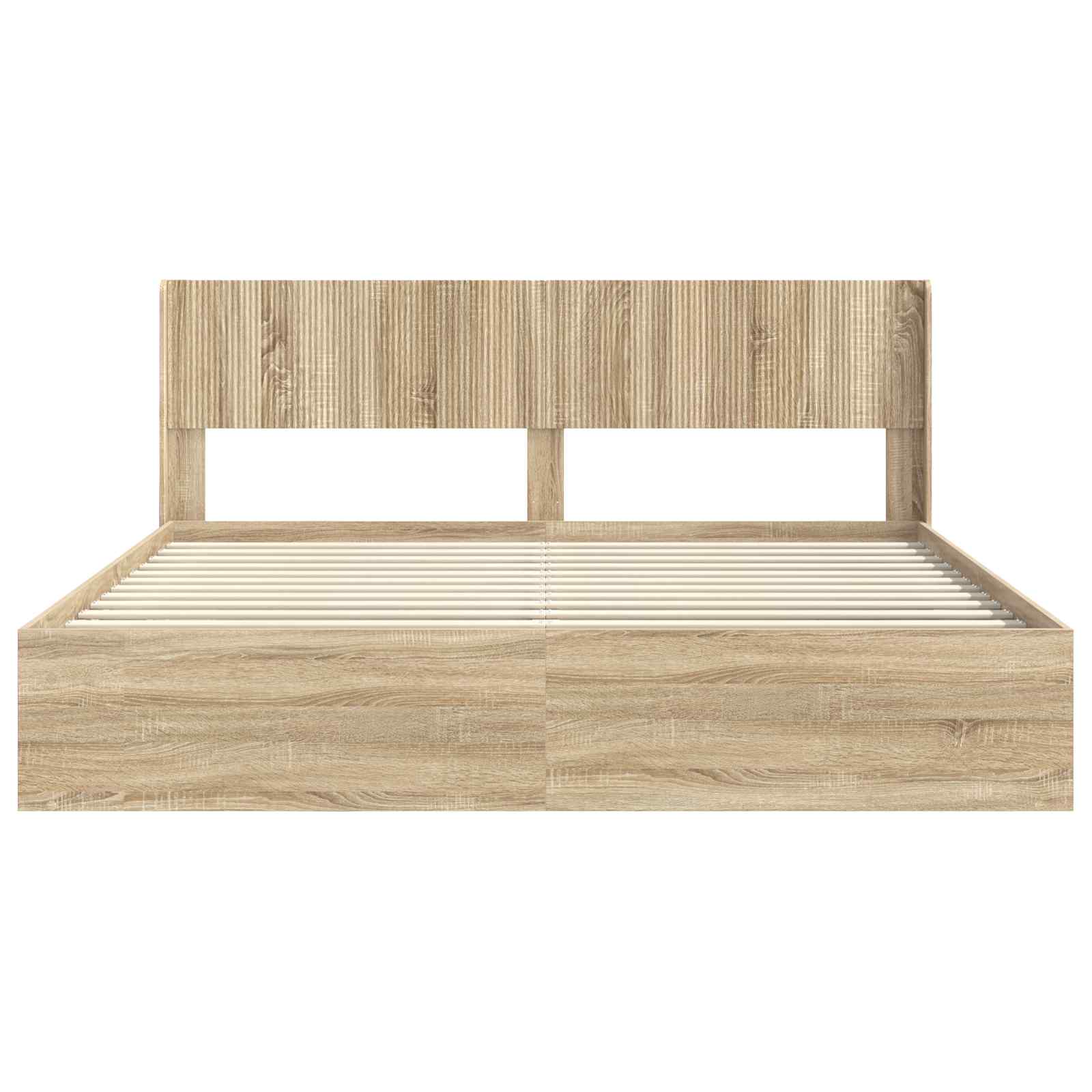 Struttura del letto con stoccaggio e testata 2 pz | homemem39