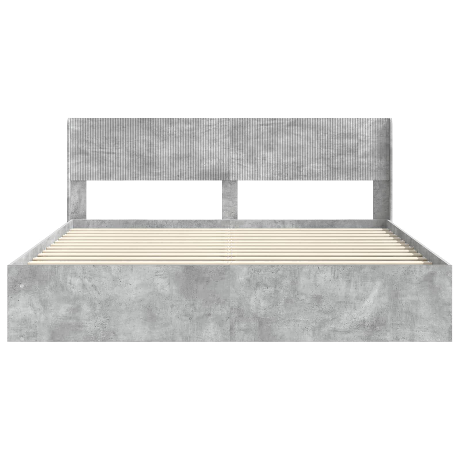 Struttura del letto con stoccaggio e testata Grigio Cemento | homemem39