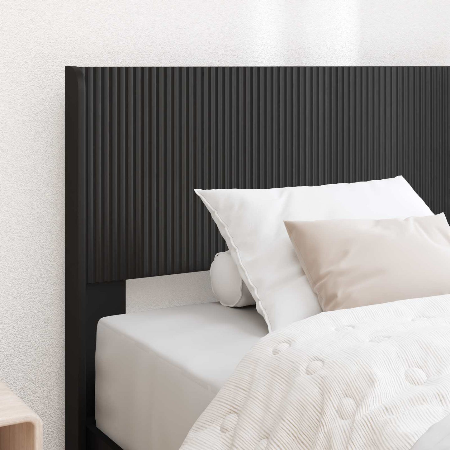Struttura del letto con stoccaggio e testata Nero 90 x 200 cm | homemem39