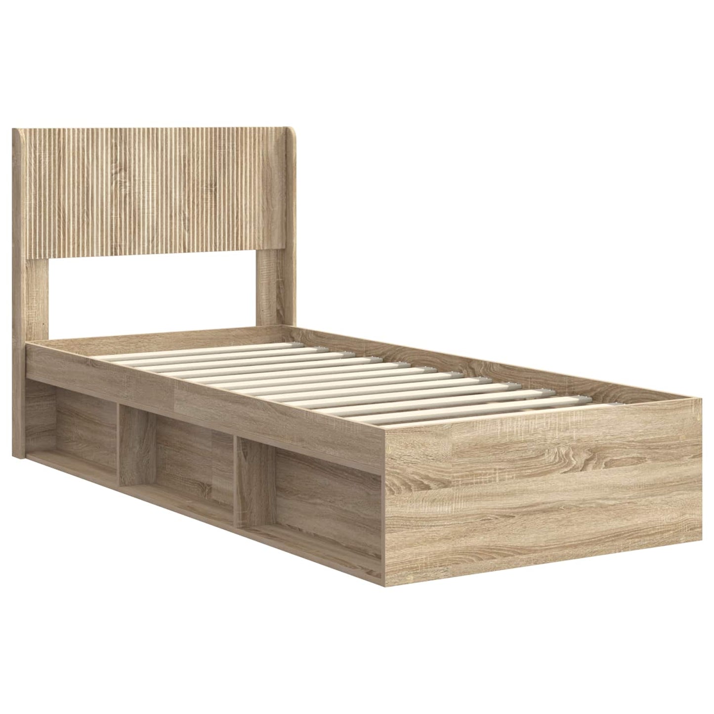 Struttura del letto con stoccaggio e testata 3 pcs | homemem39