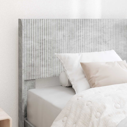Struttura del letto con stoccaggio e testata Grigio Cemento | homemem39
