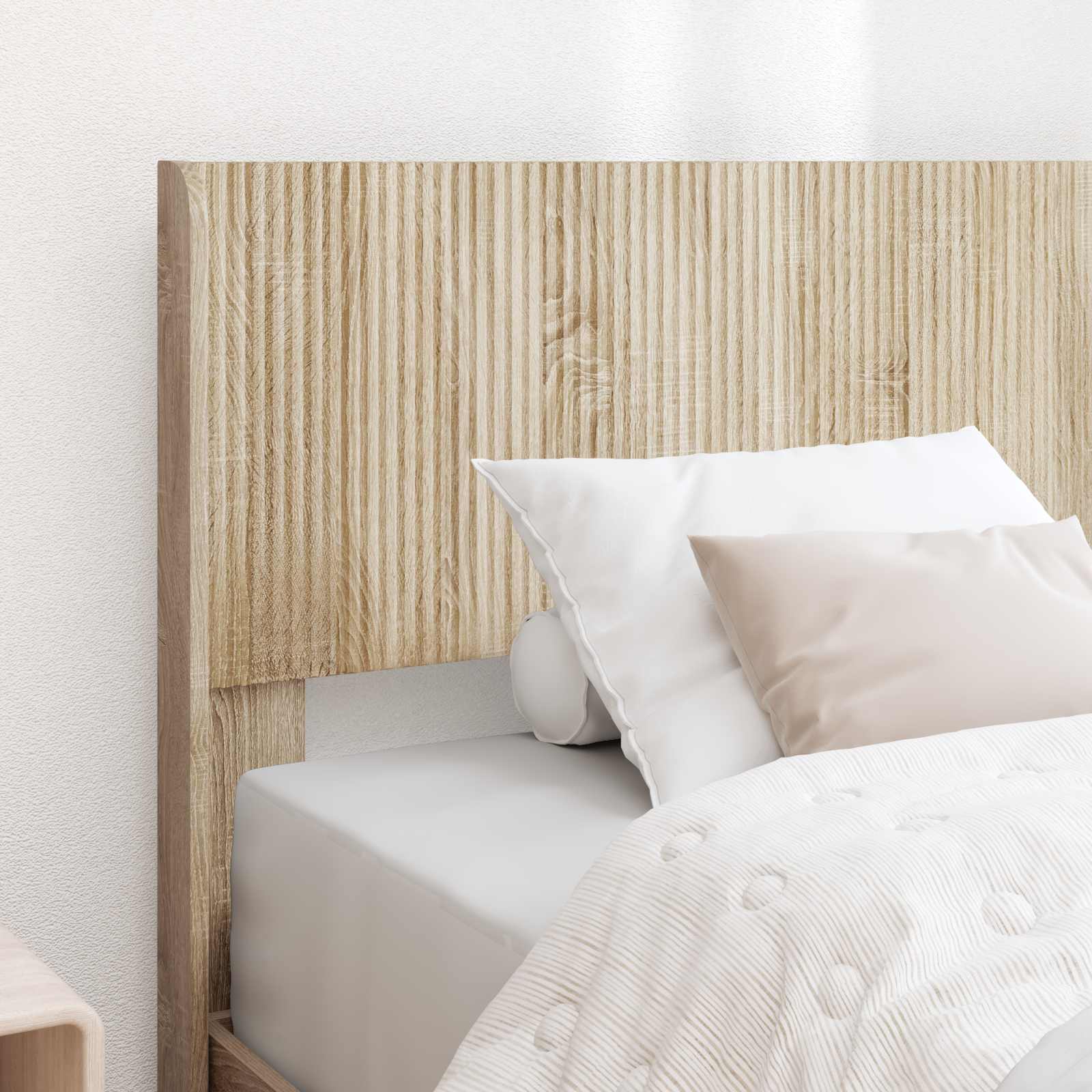 Struttura del letto con stoccaggio e testata Rovere Sonoma | homemem39