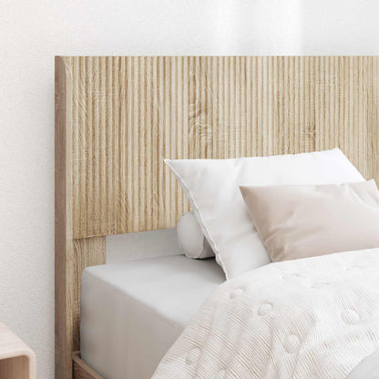 Struttura del letto con stoccaggio e testata Rovere Sonoma | homemem39