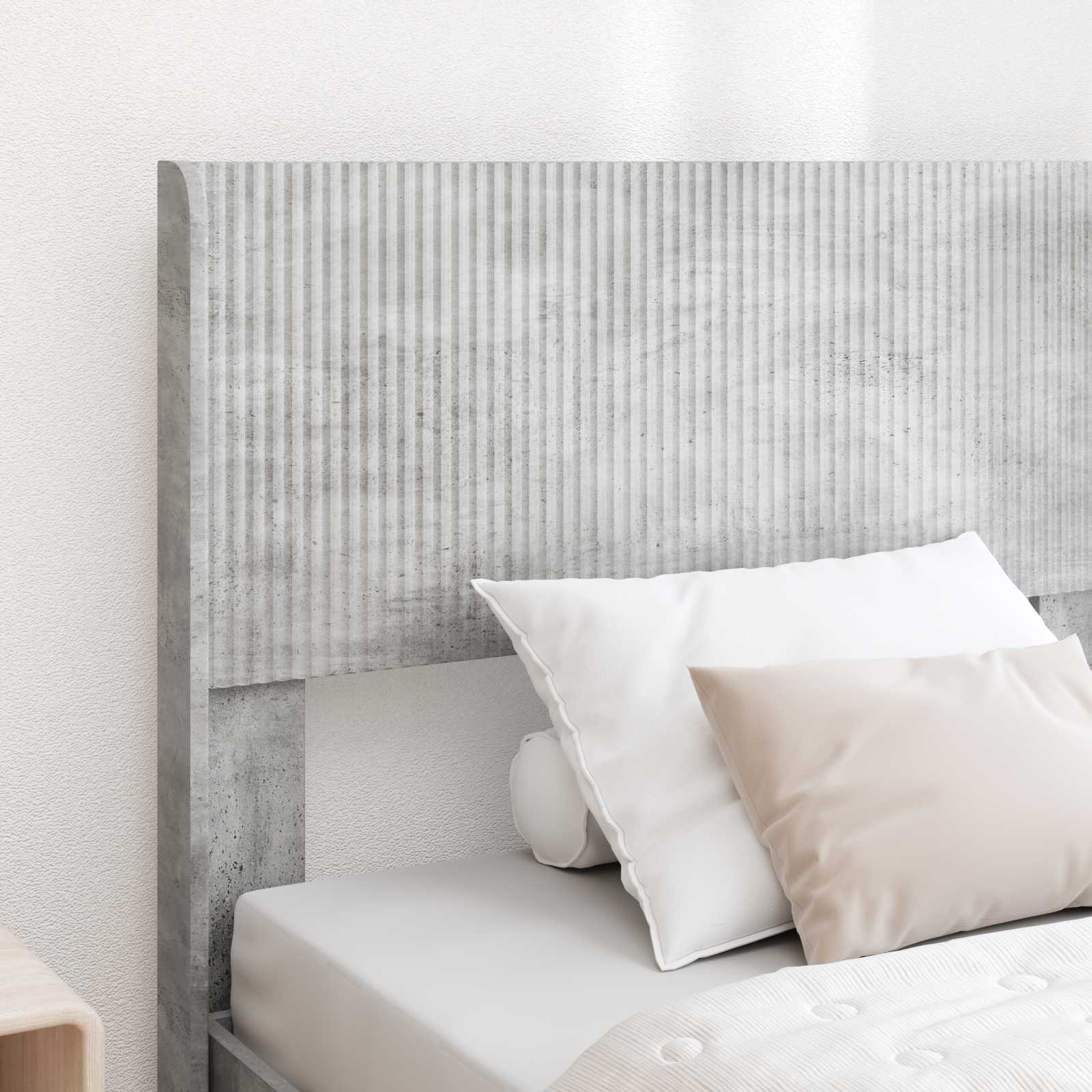 Struttura del letto con stoccaggio e testata Grigio Cemento | homemem39
