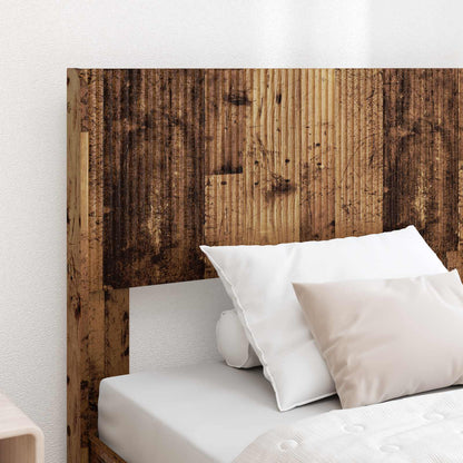 Struttura del letto con stoccaggio e testata Legno antico | homemem39