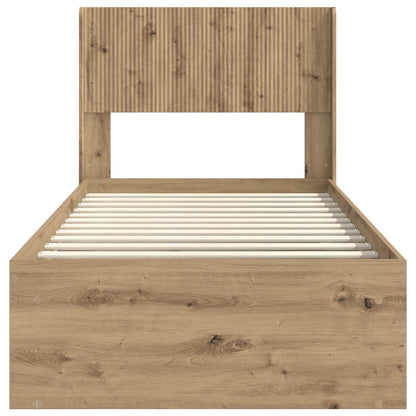 Struttura del letto con stoccaggio e testata Rovere Artigianale | homemem39