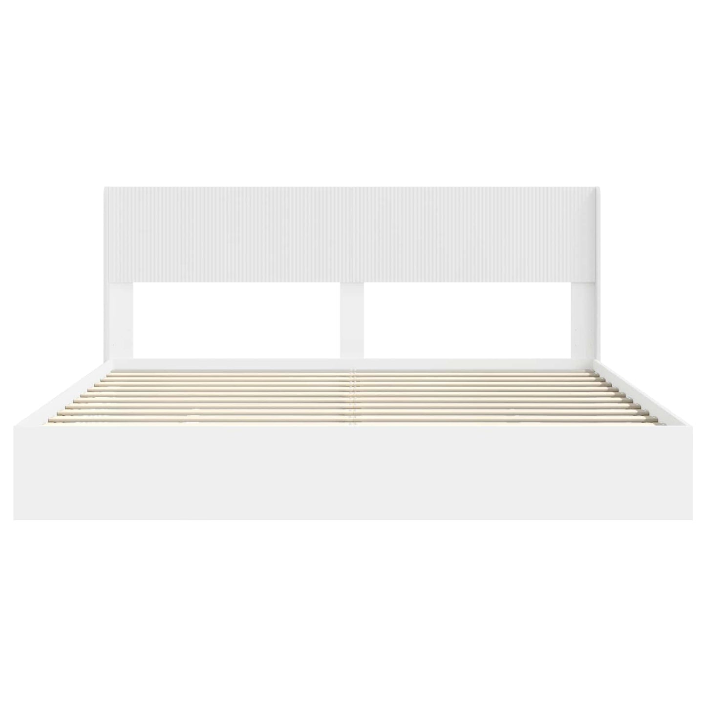 Struttura del letto con stoccaggio e testata Bianco | homemem39